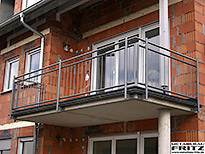 Balkon Gel�nder 27 - Balkongel�nder mit einem Edelstahlhandlauf
